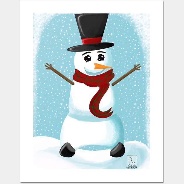 Snowman Wall Art by AC Salva